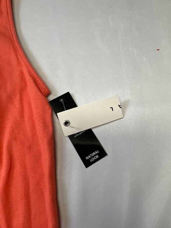 tribal xsmall tangerine nwt pleated look top - Picture 3 of 9